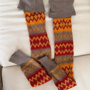 Colorful Patterned Ladies Leg Warmers